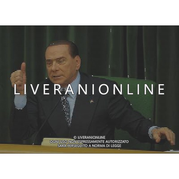 MONZA (MB) 18/2/2013 SILVIO BERLUSCONI INCONTRA LA CONFINDUSTRIA DI MONZA-BRIANZA NELLA FOTO SILVIO BERLUSCONI FOTO ROMANO/AG ALDO LIVERANI S.A.S. 