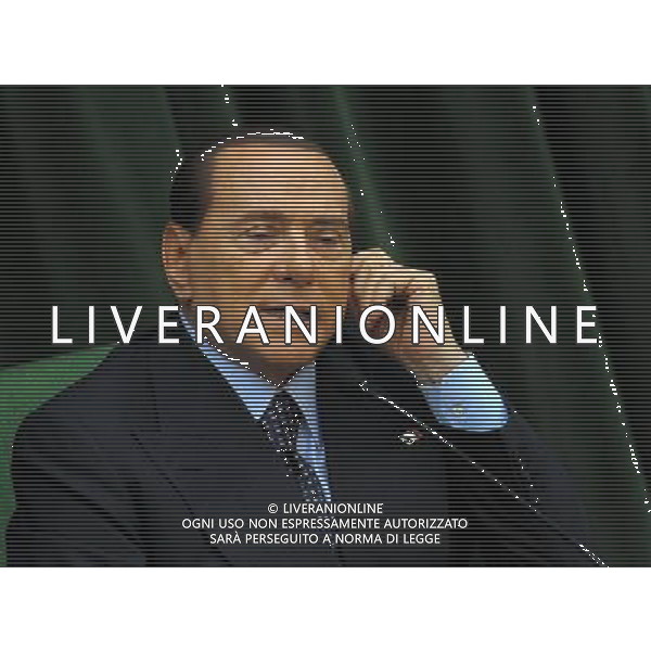 MONZA (MB) 18/2/2013 SILVIO BERLUSCONI INCONTRA LA CONFINDUSTRIA DI MONZA-BRIANZA NELLA FOTO SILVIO BERLUSCONI FOTO ROMANO/AG ALDO LIVERANI S.A.S. 