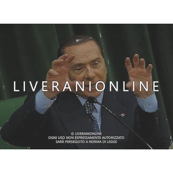 MONZA (MB) 18/2/2013 SILVIO BERLUSCONI INCONTRA LA CONFINDUSTRIA DI MONZA-BRIANZA NELLA FOTO SILVIO BERLUSCONI FOTO ROMANO/AG ALDO LIVERANI S.A.S. 