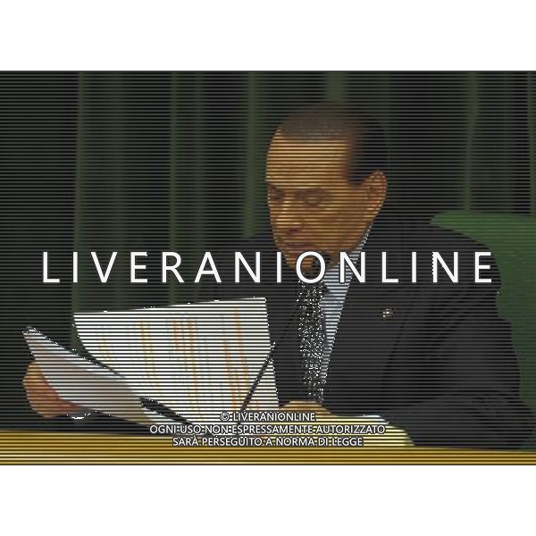 MONZA (MB) 18/2/2013 SILVIO BERLUSCONI INCONTRA LA CONFINDUSTRIA DI MONZA-BRIANZA NELLA FOTO SILVIO BERLUSCONI FOTO ROMANO/AG ALDO LIVERANI S.A.S. 