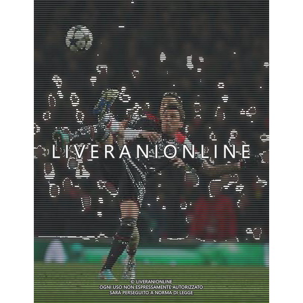 LAURENT KOSCIELNY \' MARIO MANDZUKIC ARSENAL V BAYERN MUNICH ARSENAL V BAYERN MUNICH. UEFA CHAMPIONS LEAGUE EMIRATES STADIUM, LONDON, ENGLAND, UK 19 February 2013 GAQ65995 WARNING! This Photograph May Only Be Used For Newspaper And/Or Magazine Editorial Purposes. May Not Be Used For Publications Involving 1 player, 1 Club Or 1 Competition Without Written Authorisation From Football DataCo Ltd. For Any Queries, Please Contact Football DataCo Ltd on +44 (0) 207 864 9121 AG ALDO LIVERANI S A S ONLY ITALY