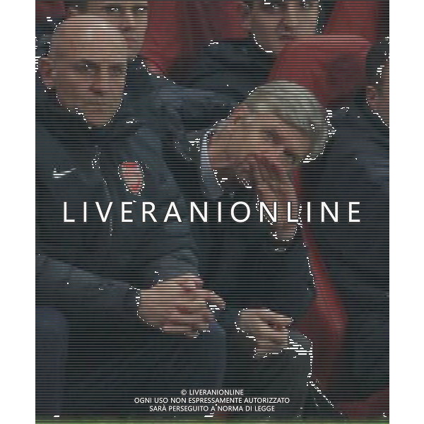 ARSENE WENGER ARSENAL V BAYERN MUNICH ARSENAL V BAYERN MUNICH. UEFA CHAMPIONS LEAGUE EMIRATES STADIUM, LONDON, ENGLAND, UK 19 February 2013 GAQ65982 WARNING! This Photograph May Only Be Used For Newspaper And/Or Magazine Editorial Purposes. May Not Be Used For Publications Involving 1 player, 1 Club Or 1 Competition Without Written Authorisation From Football DataCo Ltd. For Any Queries, Please Contact Football DataCo Ltd on +44 (0) 207 864 9121 AG ALDO LIVERANI S A S ONLY ITALY