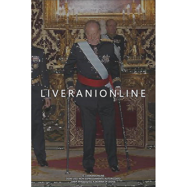 Madrid (06/02/2013).-Acto de presentacion de cartas credenciales ante S. M. el Rey D. Juan Carlos de Borbon en el Palacio Real de Madrid. Photo: Alex Cid-Fuentes / ALFAQUI /AGENZIA ALDO LIVERANI SAS - ITALY ONLY - REALI SPAGNOLI: Consegna delle credenziali alla presenza di Re Juan Carlos di Borbone nel Palazzo Reale di Madrid Spagna 06 febbraio 2013