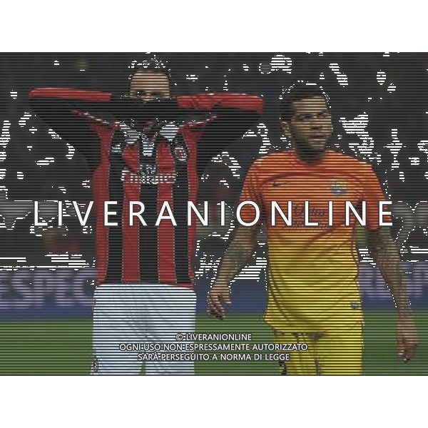 UEFA Champions League 2012/2013 Ottavi di Finale Andata Milano - 20.02.2013 Milan-Barcellona Nella Foto:pazzini dani alves /Ph.Vitez-Ag. Aldo Liverani