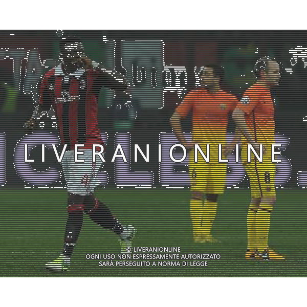 UEFA Champions League 2012/2013 Ottavi di Finale Andata Milano - 20.02.2013 Milan-Barcellona Nella Foto:muntari esulta /Ph.Vitez-Ag. Aldo Liverani