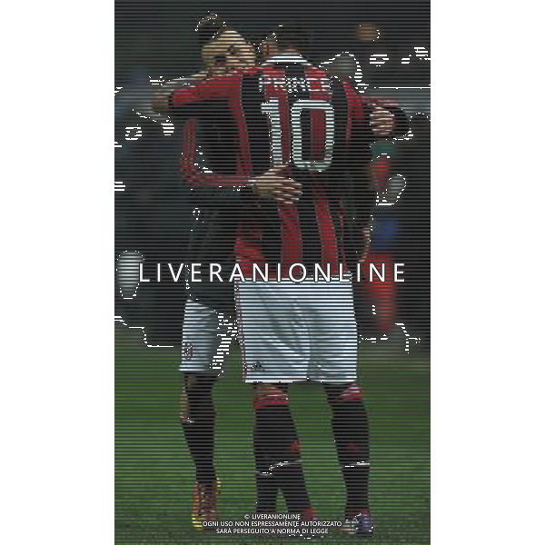 UEFA Champions League 2012/2013 Ottavi di Finale Andata Milano - 20.02.2013 Milan-Barcellona Nella Foto:esultanza boateng e el shaarawy /Ph.Vitez-Ag. Aldo Liverani