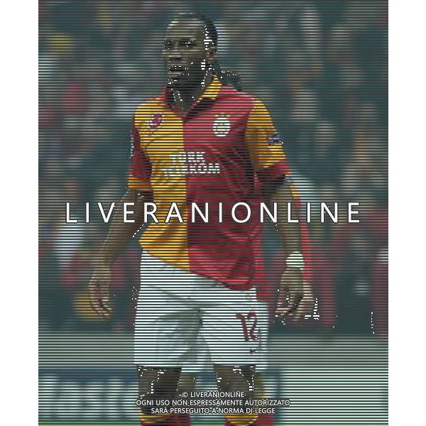 UEFA Champions League last sixteen first leg match between Galatasaray and Schalke 04 at Turk Telekom Arena Stadium in Istanbul on 20.02.2013 Pictured: Didier Drogba of Galatasaray. pilka nozna liga mistrzow sezon 2012/2013 FOT.SESKIM PHOTO/NEWSPIX.PL TURKEY, GERMANY, AUSTRIA AND UK OUT !!! --- Newspix.pl AG ALDO LIVERANI S A S ONLY ITALY *** Local Caption *** www.newspix.pl mail us: info@newspix.pl call us: 0048 022 23 22 222 --- Polish Picture Agency by Ringier Axel Springer Poland