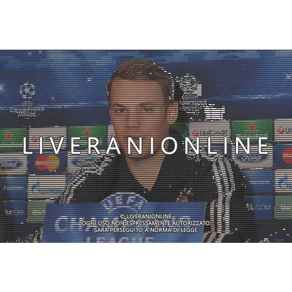 Manuel Neuer, FC Bayern Munich Press Conference, Ahead of their UEFA Champions League Round of 16 First leg against Arsenal FC, Landmark Hotel, Marylebone, London. 18.02.13 ©Photoshot/AGENZIA ALDO LIVERANI SAS-ITALY ONLY - EDITORIAL USE ONLY