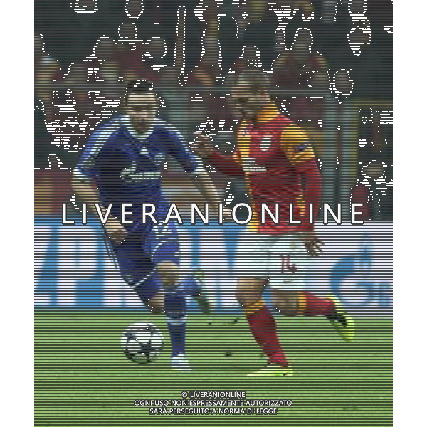 UEFA Champions League last sixteen first leg match between Galatasaray and Schalke 04 at Turk Telekom Arena Stadium in Istanbul on 20.02.2013 Pictured: Wesley Sneijder (R) of Galatasaray and Marco Höger of Schalke 04. pilka nozna liga mistrzow sezon 2012/2013 FOT.SESKIM PHOTO/NEWSPIX.PL TURKEY, GERMANY, AUSTRIA AND UK OUT !!! --- Newspix.pl AG ALDO LIVERANI S A S ONLY ITALY *** Local Caption *** www.newspix.pl mail us: info@newspix.pl call us: 0048 022 23 22 222 --- Polish Picture Agency by Ringier Axel Springer Poland