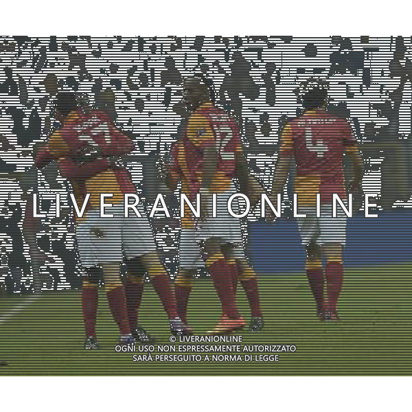UEFA Champions League last sixteen first leg match between Galatasaray and Schalke 04 at Turk Telekom Arena Stadium in Istanbul on 20.02.2013 Pictured: Galatasaray\'s players celebrates after the score. pilka nozna liga europy sezon 2012/2013 FOT.SESKIM PHOTO/NEWSPIX.PL TURKEY, GERMANY, AUSTRIA AND UK OUT !!! --- Newspix.pl AG ALDO LIVERANI S A S ONLY ITALY *** Local Caption *** www.newspix.pl mail us: info@newspix.pl call us: 0048 022 23 22 222 --- Polish Picture Agency by Ringier Axel Springer Poland