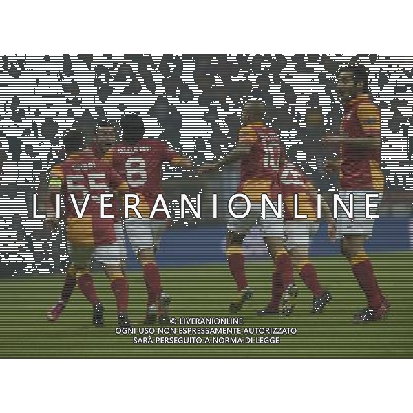 UEFA Champions League last sixteen first leg match between Galatasaray and Schalke 04 at Turk Telekom Arena Stadium in Istanbul on 20.02.2013 Pictured: Galatasaray\'s players celebrates after the score. pilka nozna liga europy sezon 2012/2013 FOT.SESKIM PHOTO/NEWSPIX.PL TURKEY, GERMANY, AUSTRIA AND UK OUT !!! --- Newspix.pl AG ALDO LIVERANI S A S ONLY ITALY *** Local Caption *** www.newspix.pl mail us: info@newspix.pl call us: 0048 022 23 22 222 --- Polish Picture Agency by Ringier Axel Springer Poland