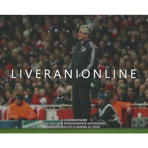 Bayern Munich\'s Manager Jupp Heynckes Football - UEFA Champions League - round of 16 - First Leg - Arsenal London v Bayern Munich - 19th February 2013 - Emirates Stadium - London - UK Foto: Michal Zemanek / dla Newspix.pl LIGA MISTRZOW SEZON 2012/2013 PILKA NOZNA ARSENAL LONDYN vs BAYERN MONACHIUM --- Newspix.pl AG ALDO LIVERANI S A S ONLY ITALY *** Local Caption *** www.newspix.pl mail us: info@newspix.pl call us: 0048 022 23 22 222 --- Polish Picture Agency by Ringier Axel Springer Poland