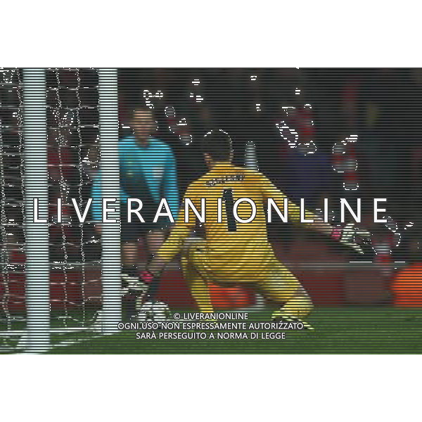 Arsenal\'s Wojciech Szczesny Football - UEFA Champions League - round of 16 - First Leg - Arsenal London v Bayern Munich - 19th February 2013 - Emirates Stadium - London - UK Foto: Michal Zemanek / dla Newspix.pl LIGA MISTRZOW SEZON 2012/2013 PILKA NOZNA ARSENAL LONDYN vs BAYERN MONACHIUM --- Newspix.pl AG ALDO LIVERANI S A S ONLY ITALY *** Local Caption *** www.newspix.pl mail us: info@newspix.pl call us: 0048 022 23 22 222 --- Polish Picture Agency by Ringier Axel Springer Poland