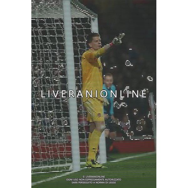 Arsenal\'s Wojciech Szczesny Football - UEFA Champions League - round of 16 - First Leg - Arsenal London v Bayern Munich - 19th February 2013 - Emirates Stadium - London - UK Foto: Michal Zemanek / dla Newspix.pl LIGA MISTRZOW SEZON 2012/2013 PILKA NOZNA ARSENAL LONDYN vs BAYERN MONACHIUM --- Newspix.pl AG ALDO LIVERANI S A S ONLY ITALY *** Local Caption *** www.newspix.pl mail us: info@newspix.pl call us: 0048 022 23 22 222 --- Polish Picture Agency by Ringier Axel Springer Poland