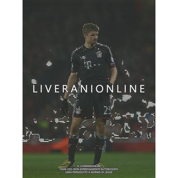 Bayern Munich\'s Thomas Muller Football - UEFA Champions League - round of 16 - First Leg - Arsenal London v Bayern Munich - 19th February 2013 - Emirates Stadium - London - UK Foto: Michal Zemanek / dla Newspix.pl LIGA MISTRZOW SEZON 2012/2013 PILKA NOZNA ARSENAL LONDYN vs BAYERN MONACHIUM --- Newspix.pl AG ALDO LIVERANI S A S ONLY ITALY *** Local Caption *** www.newspix.pl mail us: info@newspix.pl call us: 0048 022 23 22 222 --- Polish Picture Agency by Ringier Axel Springer Poland