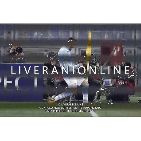 Roma - 21/02/2012 - Stadio Olimpico - Uefa Europa League 2012/2013 - Sedicesimi di finale ritorno - Lazio vs Borussia Monchengladbach - nella foto: l\'esultanza di antonio candreva å© Fabrizio Corradetti - Ag. Aldo Liverani sas