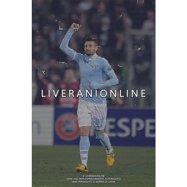 Roma - 21/02/2012 - Stadio Olimpico - Uefa Europa League 2012/2013 - Sedicesimi di finale ritorno - Lazio vs Borussia Monchengladbach - nella foto: l\'esultanza di antonio candreva å© Fabrizio Corradetti - Ag. Aldo Liverani sas