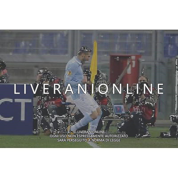 Roma - 21/02/2012 - Stadio Olimpico - Uefa Europa League 2012/2013 - Sedicesimi di finale ritorno - Lazio vs Borussia Monchengladbach - nella foto: Antonio Candreva esulta dopo il gol Â© Fabrizio Corradetti - Ag. Aldo Liverani sas