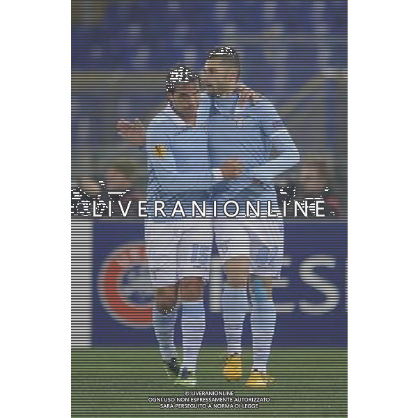Roma - 21/02/2012 - Stadio Olimpico - Uefa Europa League 2012/2013 - Sedicesimi di finale ritorno - Lazio vs Borussia Monchengladbach - nella foto: Antonio Candreva ed Alvaro Gonzalez Â© Fabrizio Corradetti - Ag. Aldo Liverani sas