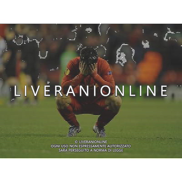 A Dejected Luis Suarez after defeat Liverpool 2012/13 Liverpool V FC Zenit ST Petersburg (3-1) 21/02/13 UEFA Europa League Photo: Robin Parker Fotosports International AG ALDO LIVERANI S A S ONLY ITALY