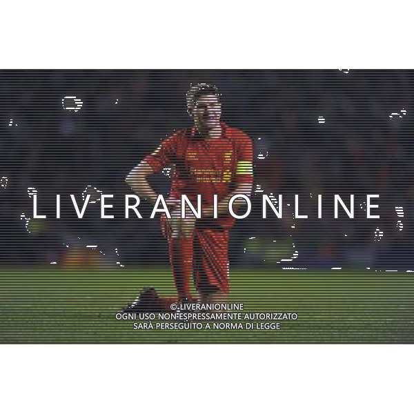 A Dejected Steven Gerrard Liverpool 2012/13 Liverpool V FC Zenit ST Petersburg (3-1) 21/02/13 UEFA Europa League Photo: Robin Parker Fotosports International AG ALDO LIVERANI S A S ONLY ITALY