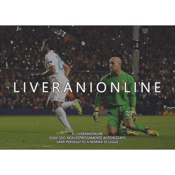 Hulk scores goal past Liverpool\'s Pepe Reina FC Zenit ST Petersburg 2012/13 Liverpool V FC Zenit ST Petersburg 21/02/13 UEFA Europa League Photo: Robin Parker Fotosports International AG ALDO LIVERANI S A S ONLY ITALY