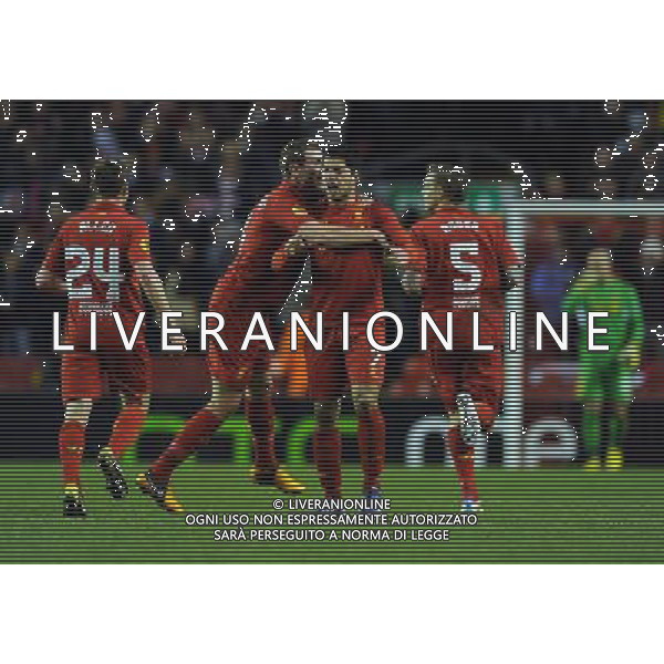 Luis Suarez Celebrates Scoring 3rd goal with team mate Jordan Henderson Liverpool 2012/13 Liverpool V FC Zenit ST Petersburg (3-1) 21/02/13 UEFA Europa League Photo: Robin Parker Fotosports International AG ALDO LIVERANI S A S ONLY ITALY