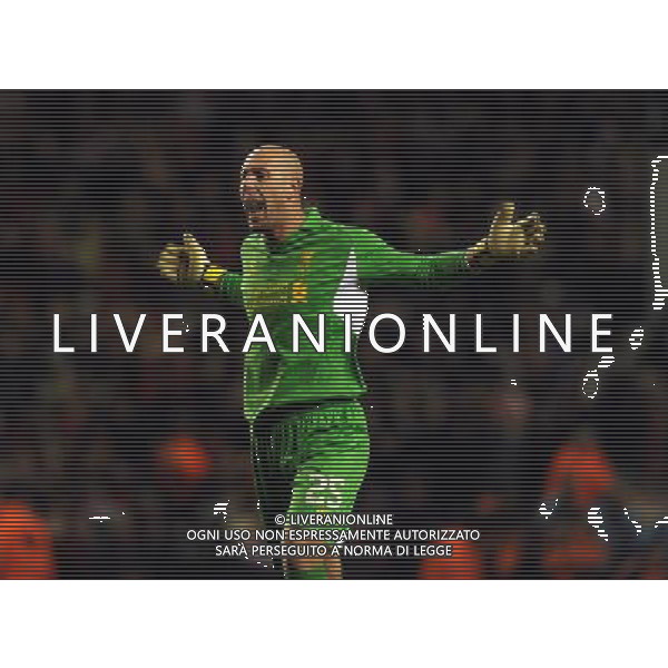 Pepe Reina Celebrates after 2nd goal Liverpool 2012/13 Liverpool V FC Zenit ST Petersburg 21/02/13 UEFA Europa League Photo: Robin Parker Fotosports International AG ALDO LIVERANI S A S ONLY ITALY