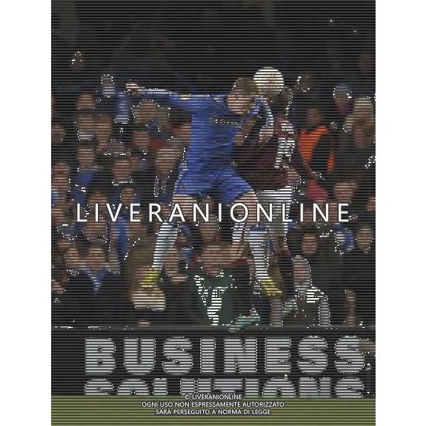 Stamford Bridge Chelsea v Sparta Prague Europa League 21/02/13 Fernando Torres (Chelsea) Matej Hybs (Sparta) Photo: Roger Parker Fotosports International AG ALDO LIVERANI S A S ONLY ITALY