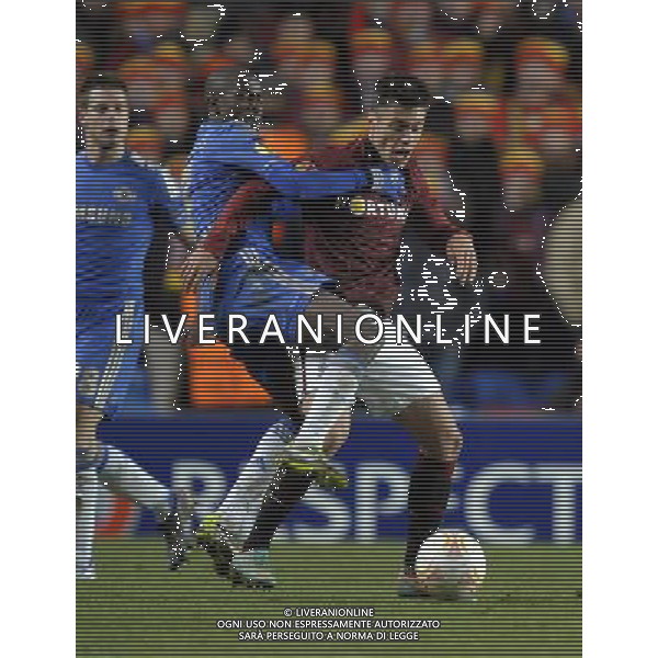 Stamford Bridge Chelsea v Sparta Prague (1-1, 2-1 agg) Europa League 21/02/13 Victor Moses (Chelsea) Matej Hybs (Sparta Prague) Photo: Roger Parker Fotosports International AG ALDO LIVERANI S A S ONLY ITALY