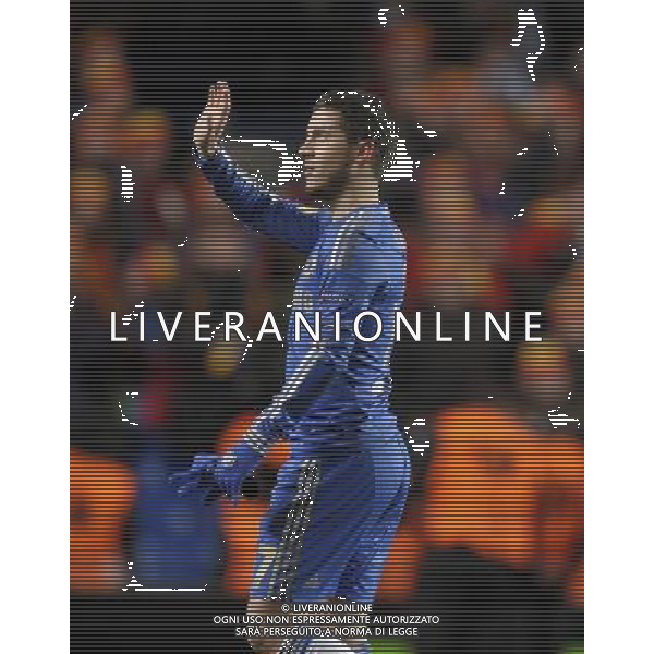 Stamford Bridge Chelsea v Sparta Prague (1-1, 2-1 agg) Europa League 21/02/13 Eden Hazard, scorer of the goal which puts Chelsea through, after the match Photo: Roger Parker Fotosports International AG ALDO LIVERANI S A S ONLY ITALY