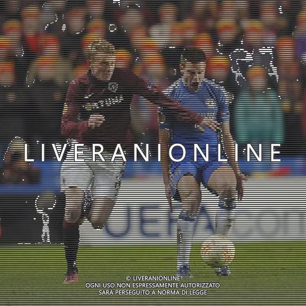 Stamford Bridge Chelsea v Sparta Prague (1-1, 2-1 agg) Europa League 21/02/13 Cesar Aspilicueta (Chelsea) Ladislav Krejci (Sparta) Photo: Roger Parker Fotosports International AG ALDO LIVERANI S A S ONLY ITALY