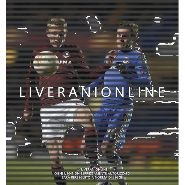 Stamford Bridge Chelsea v Sparta Prague (1-1, 2-1 agg) Europa League 21/02/13 Juan Mata (Chelsea) Ladislav Krejci (Sparta) Photo: Roger Parker Fotosports International AG ALDO LIVERANI S A S ONLY ITALY