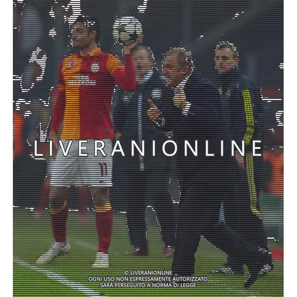 UEFA Champions League last sixteen first leg match between Galatasaray and Schalke 04 at Turk Telekom Arena Stadium in Istanbul on 20.02.2013 Pictured: Coach Fatih Terim of Galatasaray. AG ALDO LIVERANI S A S