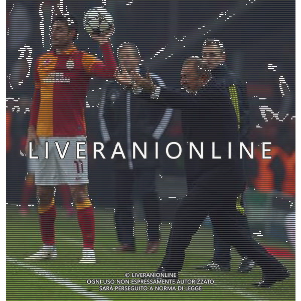 UEFA Champions League last sixteen first leg match between Galatasaray and Schalke 04 at Turk Telekom Arena Stadium in Istanbul on 20.02.2013 Pictured: Coach Fatih Terim of Galatasaray. AG ALDO LIVERANI S A S