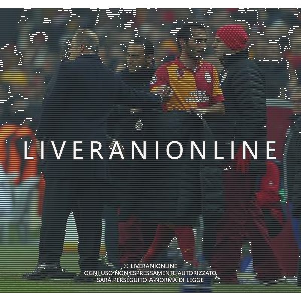 UEFA Champions League last sixteen first leg match between Galatasaray and Schalke 04 at Turk Telekom Arena Stadium in Istanbul on 20.02.2013 Pictured: Coach Fatih Terim and Hamit Altintop of Galatasaray. AG ALDO LIVERANI S A S