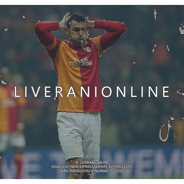 UEFA Champions League last sixteen first leg match between Galatasaray and Schalke 04 at Turk Telekom Arena Stadium in Istanbul on 20.02.2013 Pictured: Burak Yilmaz of Galatasaray. AG ALDO LIVERANI S A S
