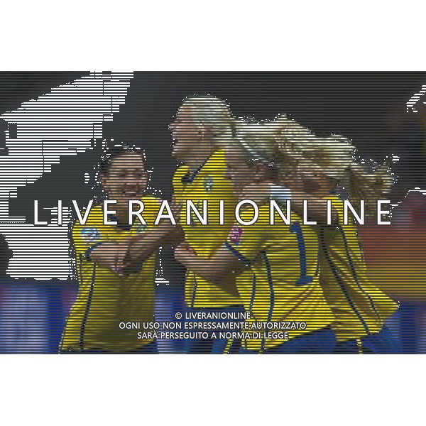 Josefine ÌÐqvist (Sweden) ; July 13; 2011 - Football : Fifa Women\'s World Cup Germany 2011;Semi-Finals Match 29; match between Equatorial japan 1-1 Sweden at Commerzbank-Arena Stadion ;Frankfurt, Germany.;Joy Goal 0-1;( photo by aicfoto)(ITALY) [0855] /AGENZIA ALDO LIVERANI SAS