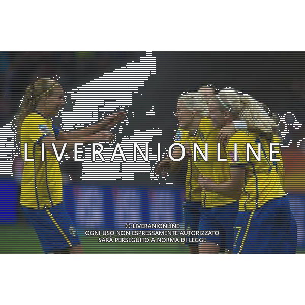 Josefine ÌÐqvist (Sweden) ; July 13; 2011 - Football : Fifa Women\'s World Cup Germany 2011;Semi-Finals Match 29; match between Equatorial japan 1-1 Sweden at Commerzbank-Arena Stadion ;Frankfurt, Germany.;Joy Goal 0-1;( photo by aicfoto)(ITALY) [0855] /AGENZIA ALDO LIVERANI SAS
