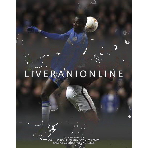(130222) -- LONDON, Feb. 22, 2013 () -- Ramires (L) of Chelsea vies with Marek Matejovsky of Sparta Prague during the UEFA Europa League round of 32 second leg match between Chelsea and Sparta Prague at Stamford Bridge in London, Britain on February 21, 2013. The match ended with a 1-1 draw and Chelsea reached the last 16 with a 2-1 score in total. (/Wang Lili) ©photoshot/AGENZIA ALDO LIVERANI SAS - ITALY ONLY - EDITORIAL USE ONLY CHELSEA - SPARTA PRAGA EUROPA LEAGUE