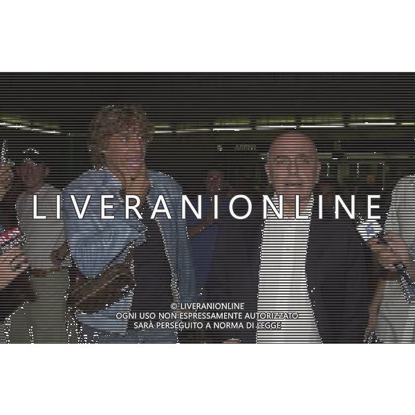 MILANO,14-07-04 DFP/FOTO GIORGIO RAVEZZANI LINATE: ARRIVO HERNAN CRESPO CON ADRIANO GALLIANI AG ALDO LIVERANI S A S