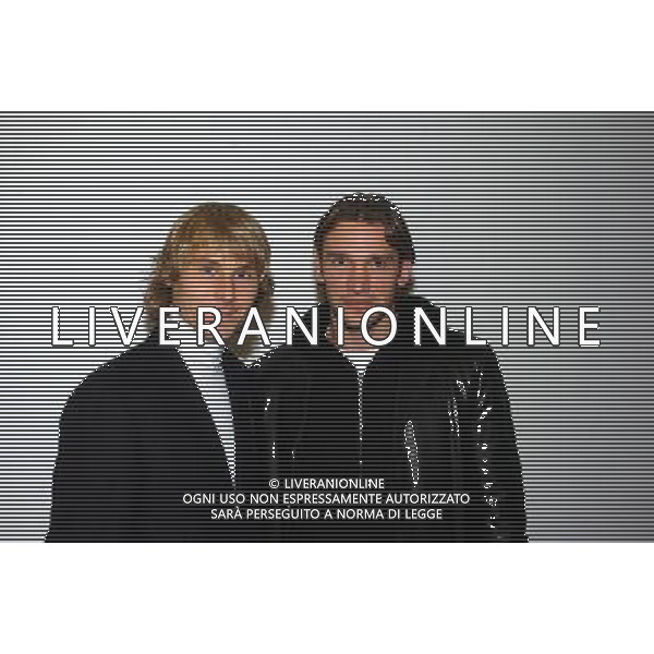 MILANO,16-12-04 DFP/FOTO GIORGIO RAVEZZANI PAVEL NEDVED - ANDRIY SHEVCHENKO IN GAZZETTA AG ALDO LIVERANI S A S