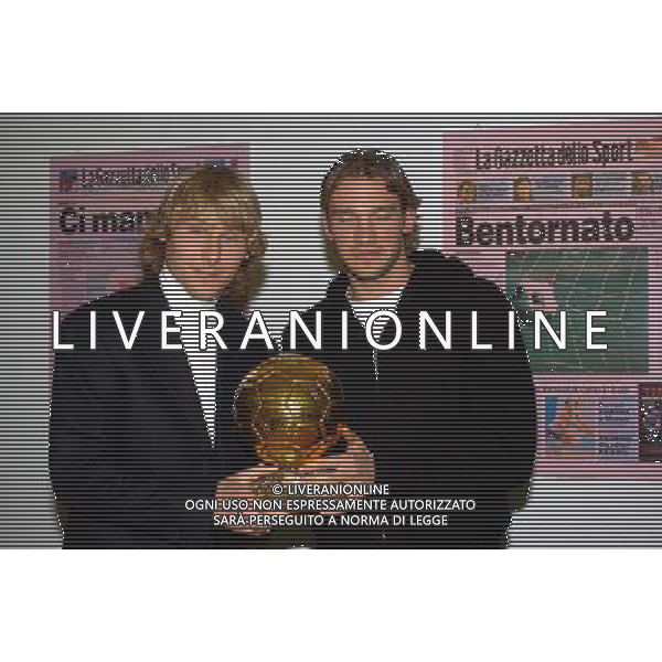 MILANO,16-12-04 DFP/FOTO GIORGIO RAVEZZANI PAVEL NEDVED - ANDRIY SHEVCHENKO IN GAZZETTA AG ALDO LIVERANI S A S