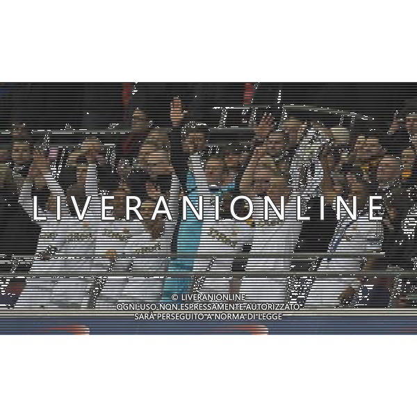 Wembley Stadium Bradford city v Swansea City (0-5) Capital One Cup Final 24/02/2013 Swansea\'s Ashley williams and Garry Monk Lift the Capital One Cup Photo: Roger Parker Fotosports International ©PHOTOSHOT/AGENZIA ALDO LIVERANI SAS - ITALY ONLY - EDITORIAL USE ONLY