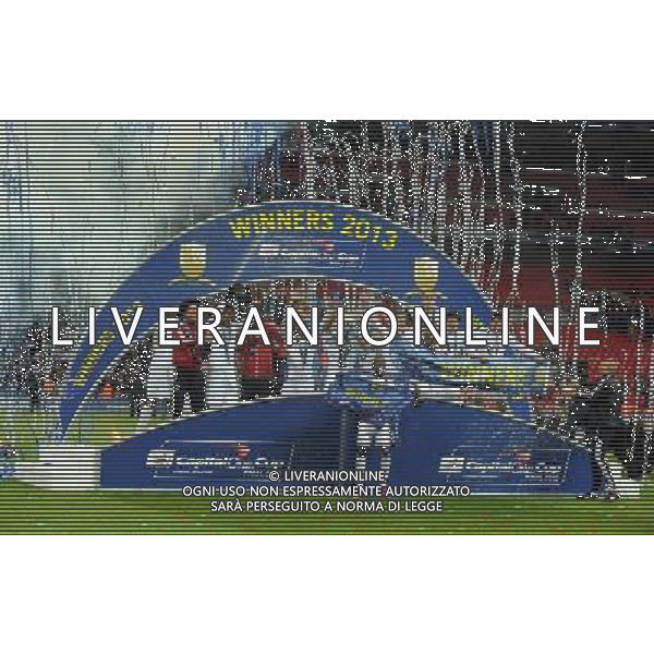 Wembley Stadium Bradford city v Swansea City (0-5) Capital One Cup Final 24/02/2013 Swansea celebrate after they win the Capital One Cup Photo: Roger Parker Fotosports International ©PHOTOSHOT/AGENZIA ALDO LIVERANI SAS - ITALY ONLY - EDITORIAL USE ONLY