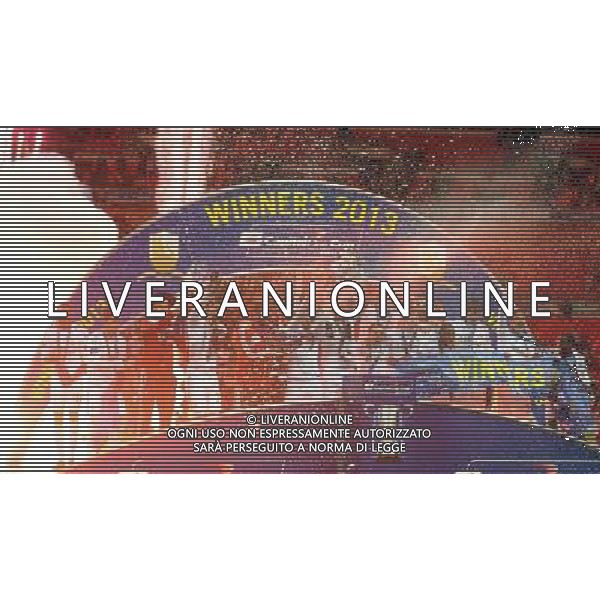 Wembley Stadium Bradford city v Swansea City (0-5) Capital One Cup Final 24/02/2013 Swansea celebrate after they win the Capital One Cup Photo: Roger Parker Fotosports International ©PHOTOSHOT/AGENZIA ALDO LIVERANI SAS - ITALY ONLY - EDITORIAL USE ONLY