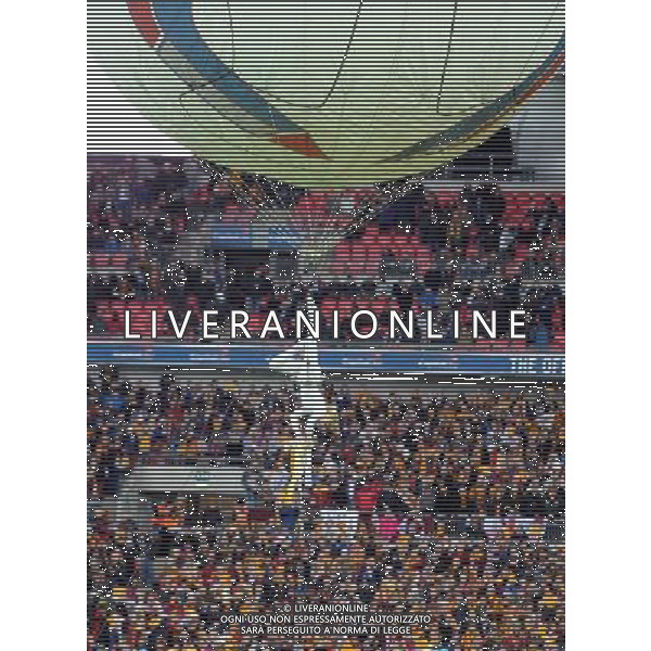 Wembley Stadium Bradford city v Swansea City (0-5) Capital One Cup Final 24/02/2013 Pre match entertainment as Football League Cup is delivered by balloon gymnast Photo: Roger Parker Fotosports International ©PHOTOSHOT/AGENZIA ALDO LIVERANI SAS - ITALY ONLY - EDITORIAL USE ONLY