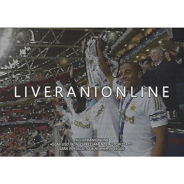 Wembley Stadium Bradford city v Swansea City (0-5) Capital One Cup Final 24/02/2013 Swansea\'s Glenn Monk and Ashley Williams lift the Capital One Cup Photo: Fotosports International/Pool ©PHOTOSHOT/AGENZIA ALDO LIVERANI SAS - ITALY ONLY - EDITORIAL USE ONLY