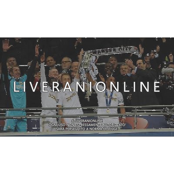 Wembley Stadium Bradford city v Swansea City (0-5) Capital One Cup Final 24/02/2013 Swansea\'s Glenn Monk and Ashley Williams lift the Capital One Cup with Manof the Match Nathan Dyer left Photo: Fotosports International/Pool ©PHOTOSHOT/AGENZIA ALDO LIVERANI SAS - ITALY ONLY - EDITORIAL USE ONLY