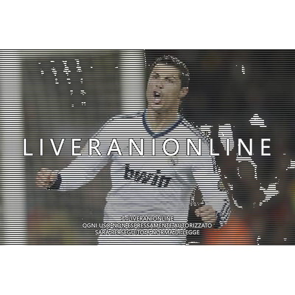 Real Madrid\'s Cristiano Ronaldo celebrates goal during Copa del Rey - King\'s Cup semifinal second match.February 26,2013. (ALFAQUI/Acero) AG ALDO LVERANI S A S ONLY ITALY